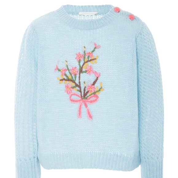 SOLD Loveshackfancy ROSIE Sweater FLORAL BOUQUET - Picture 8 of 11